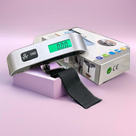 Balanza Digital Portátil Para Equipaje Y Envios Plateado