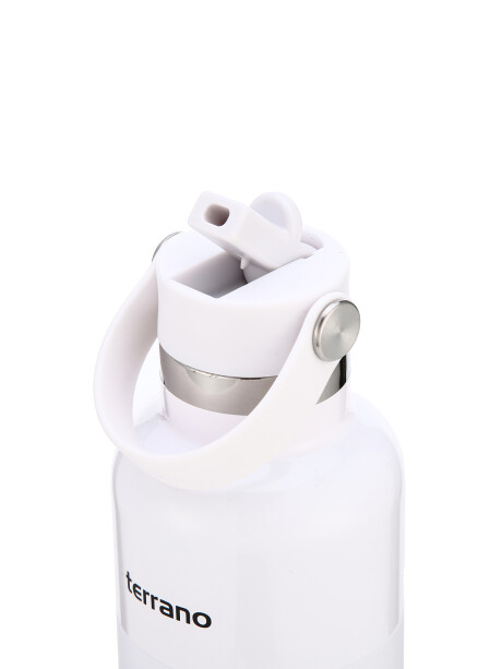 Botella Térmica con Pico 750mL. Blanco Metalizado