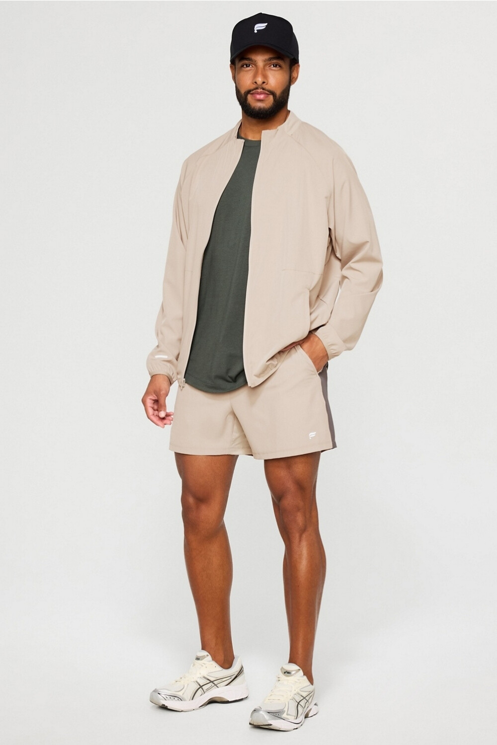 Short The 5 Infinite Short (Unlined) 02 Run Short Hombre Brutalist Khaki / Taupe Slate