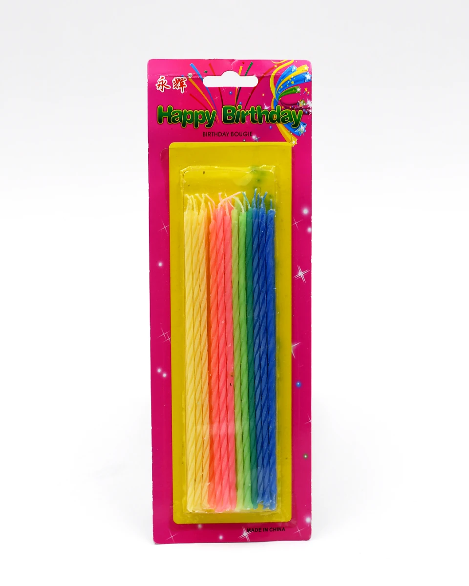 VELA CUMPLEAÑOS 24 PCS - MULTICOLOR 