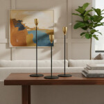 SET 3 CANDELABRO 8x23/28/33CM CON PUNTA DORADA SET 3 CANDELABRO 8x23/28/33CM CON PUNTA DORADA