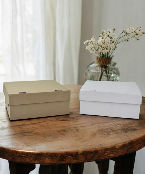 Caja troquelada 28x28x12. - REVERSIBLE REVERSIBLE BLANCO MADERA