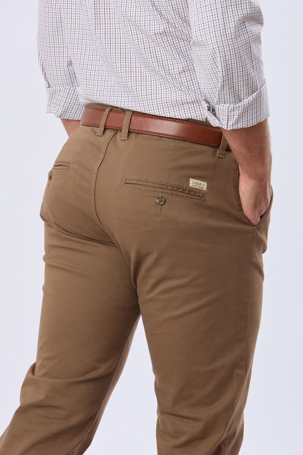 PANTALÓN SPANDEX SLIM FIT Marron