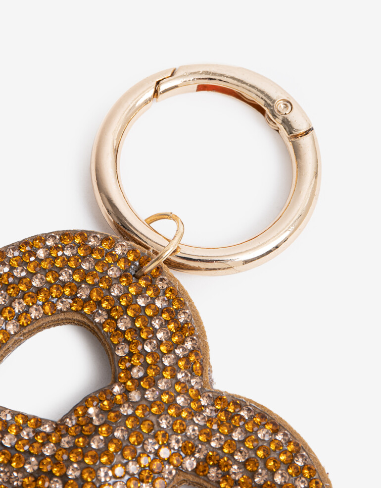 Llavero Strass Llavero Y Bag Charm Pretzel Shiny - Marron Medio