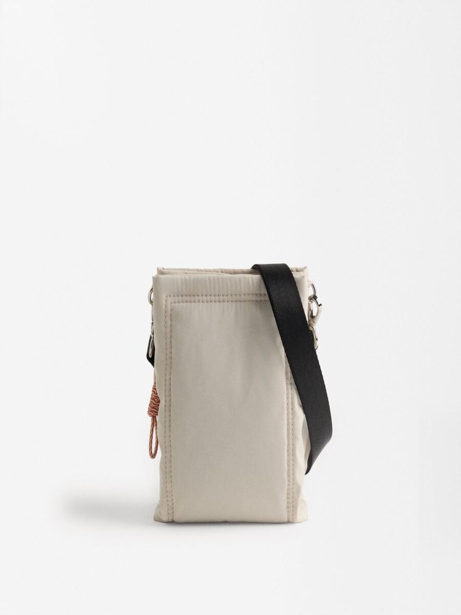 Bolso Bandolera De Nylon crudo