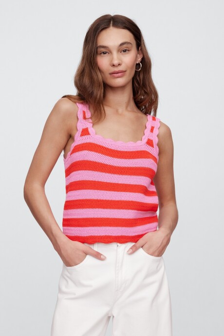 Musculosa Crochet Mujer French Pink 587