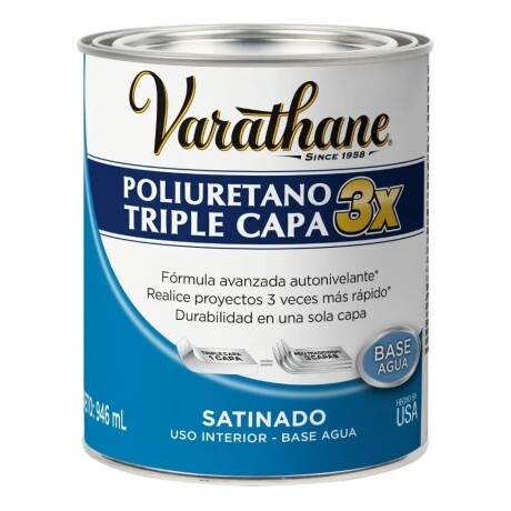 Barniz Poliuretano Varathane Triple Espesor Satinado 946ml Barniz Poliuretano Varathane Triple Espesor Satinado 946ml