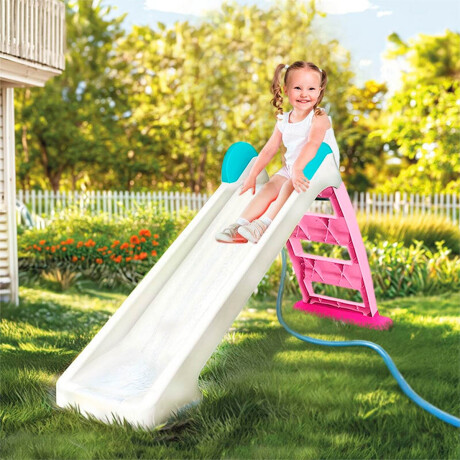 Tobogán Infantil Plástico Europeo C/Agua 72x133x45cm Rosa