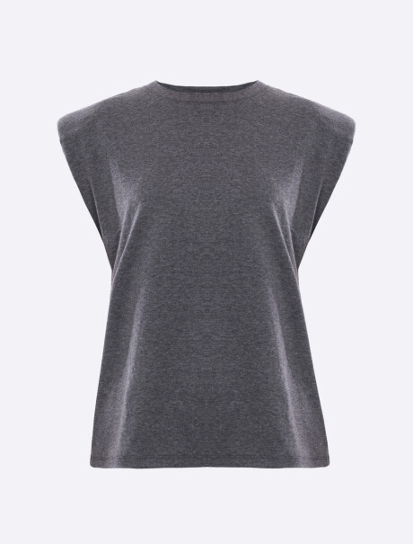 T-shirt hombreras gris