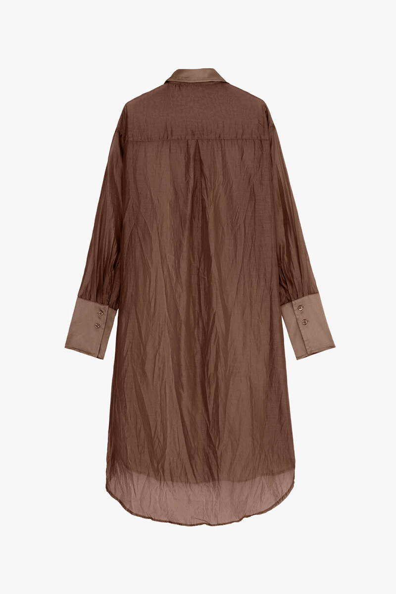 CAMISA ARRUGADA Marron