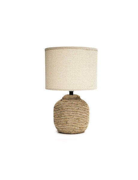 LAMPARA PORCELANA SISAL D20x32CM CAMEL/BLANCO LAMPARA PORCELANA SISAL D20x32CM CAMEL/BLANCO