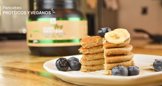Pancakes proteicos y veganos