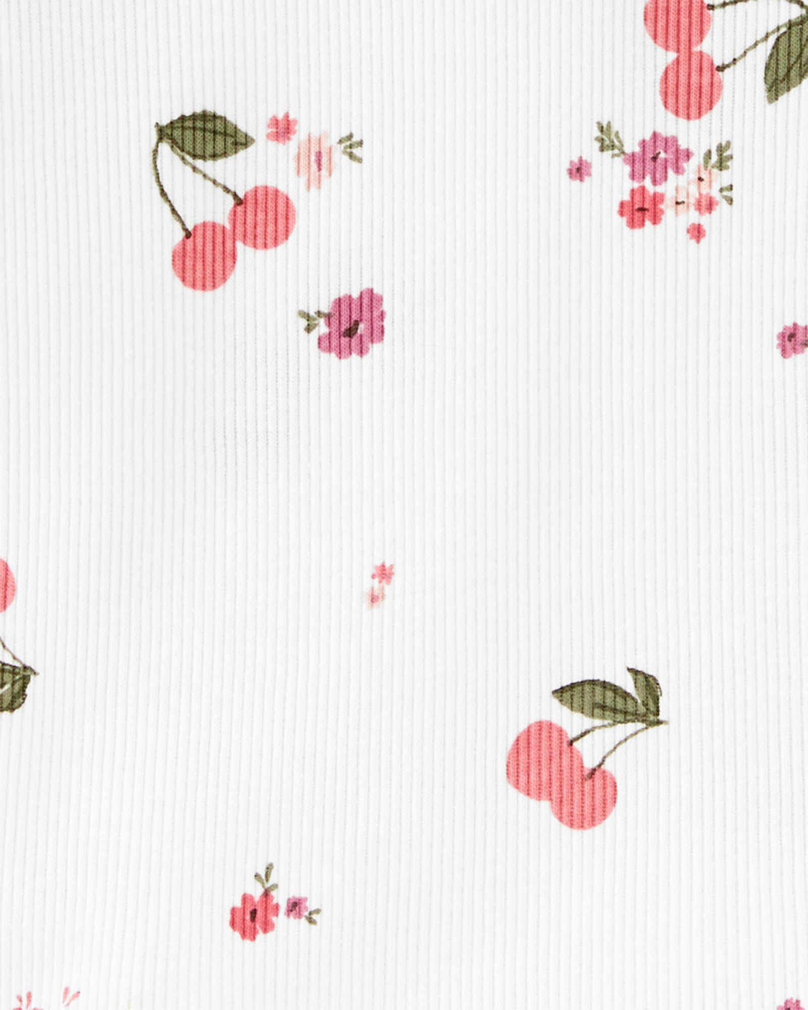 Remera de algodón manga corta con botones diseño cerezas Remera de algodón manga corta con botones diseño cerezas