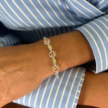 Pulsera Julia Ambar - Plata y Oro Pulsera Julia Ambar - Plata y Oro