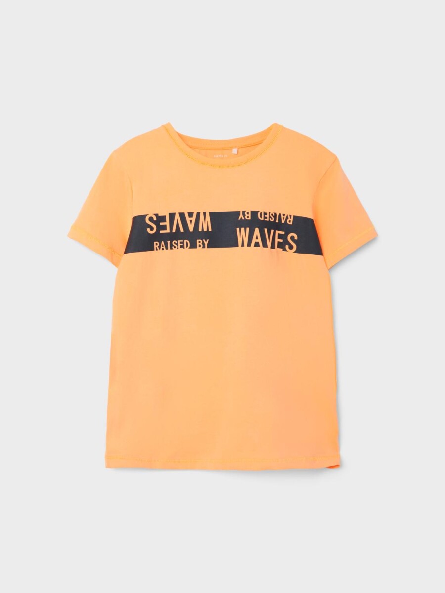 Camiseta Manga Corta Estampada - Orange Pop 