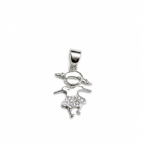 Colgante nena con zirconias Colgante nena con zirconias