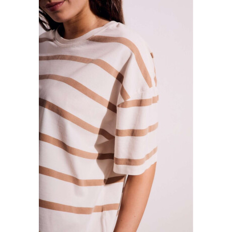 Remera Algodon Lavado Rayada Mocha Mocha