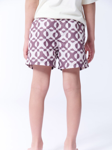 Short de baño Damero Soles