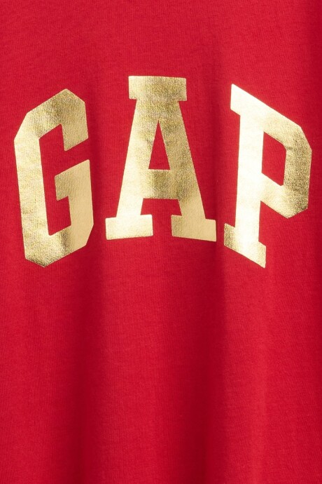 Remera Logo Gap Mujer Modern Red
