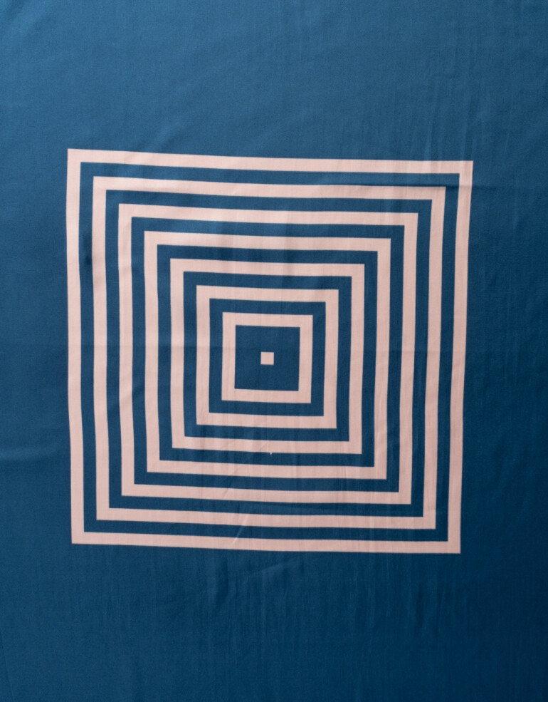 Pañuelos Raso Geométrico Pañuelo Estampado - Azul Francia