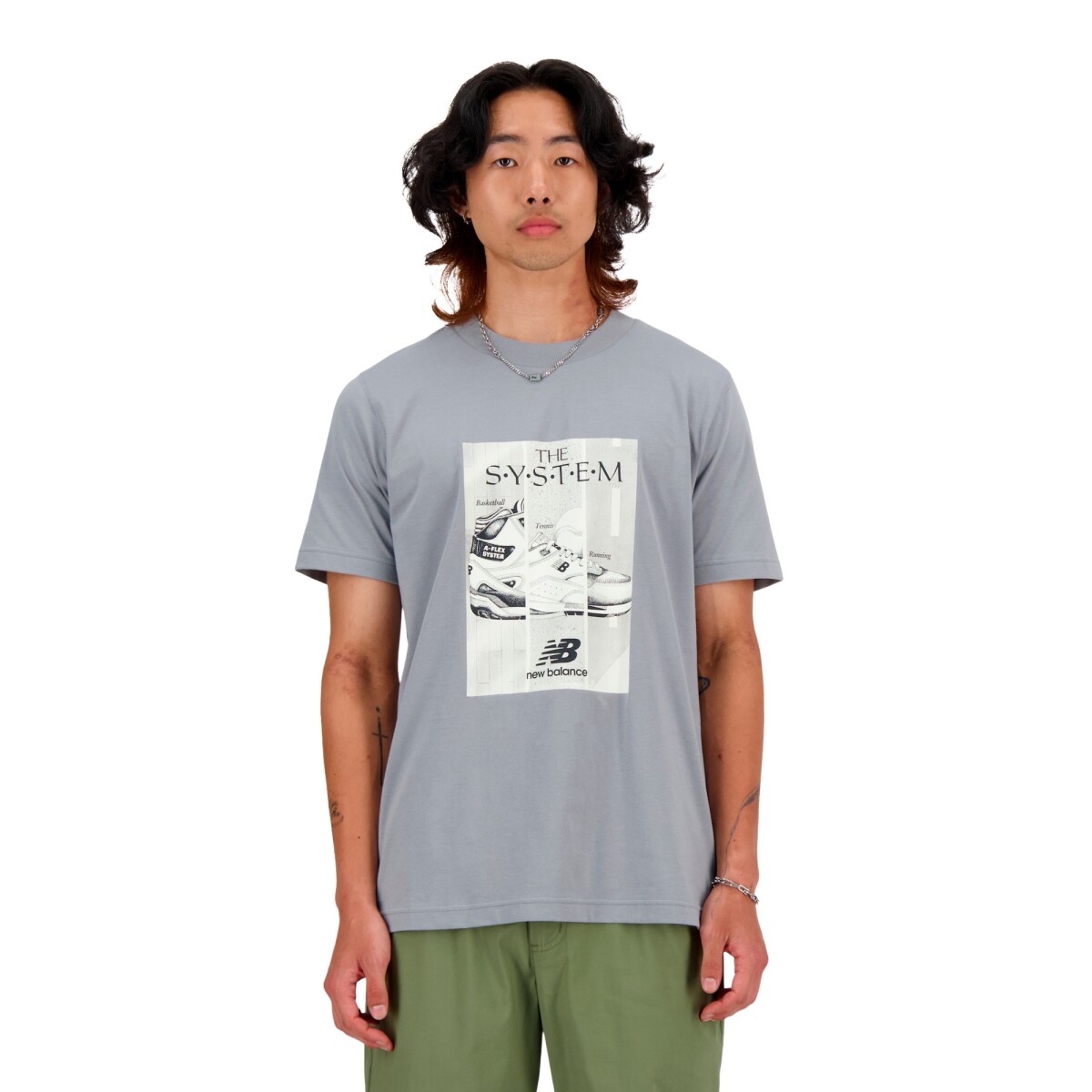 Remera New Balance de Hombre - GRAPHIC ARCHIVE - MT41595YST - BEIGE 
