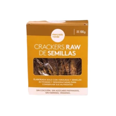 Cracker De Semillas Raw Mercado Verde 100g Crackers Raw Mercado Verde