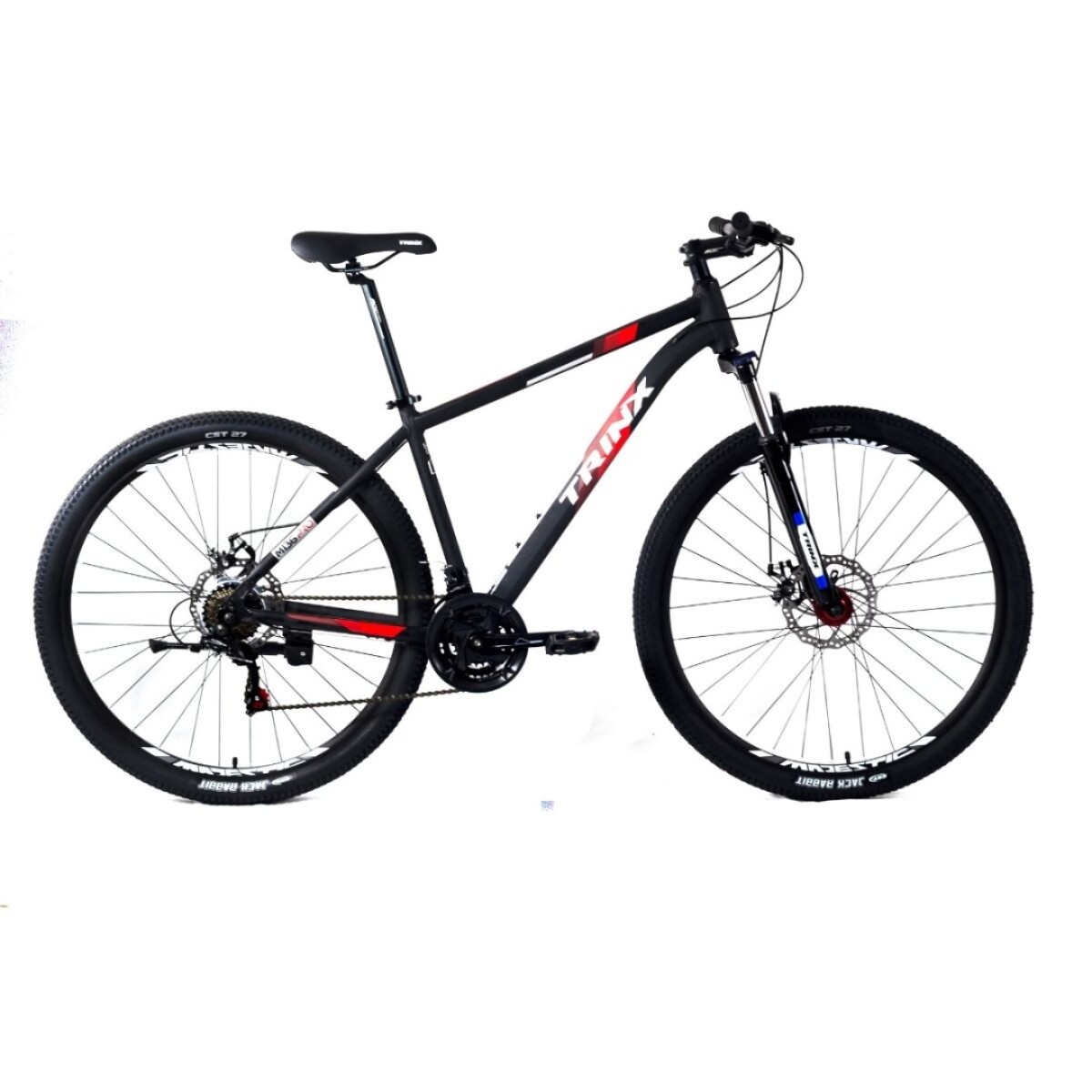 BICICLETA TRINX M100 NEGRO/ROJO/GRIS - Bicicleta Trinx M100 Negro/rojo/gris 