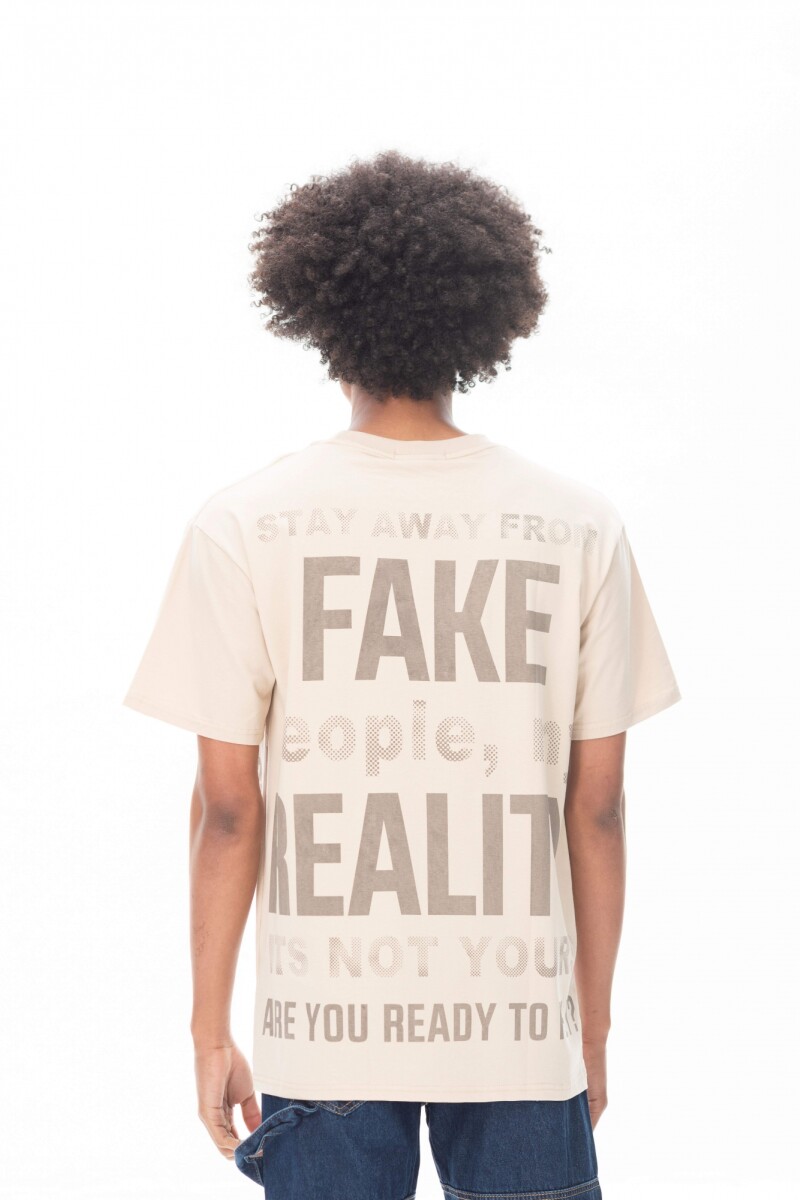 Remera Fake Beige
