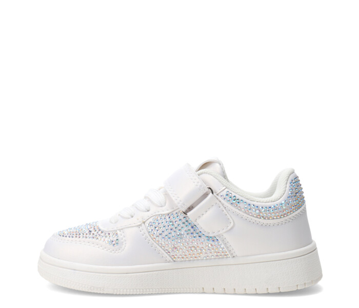 Deportivo GOUT con apliques de brillos, acordonad White