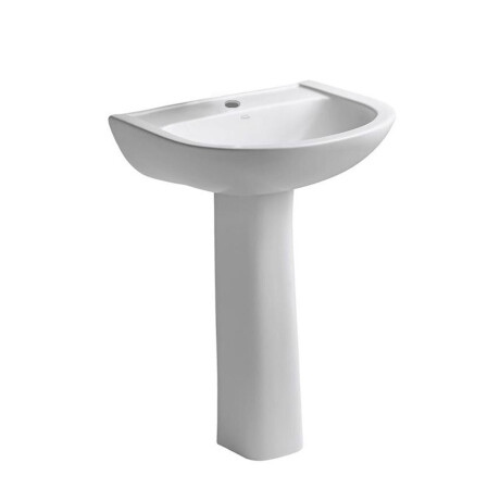 LAVATORIO CON PEDESTAL DE LOZA SANITARIA BARI BLANCO BLANCO