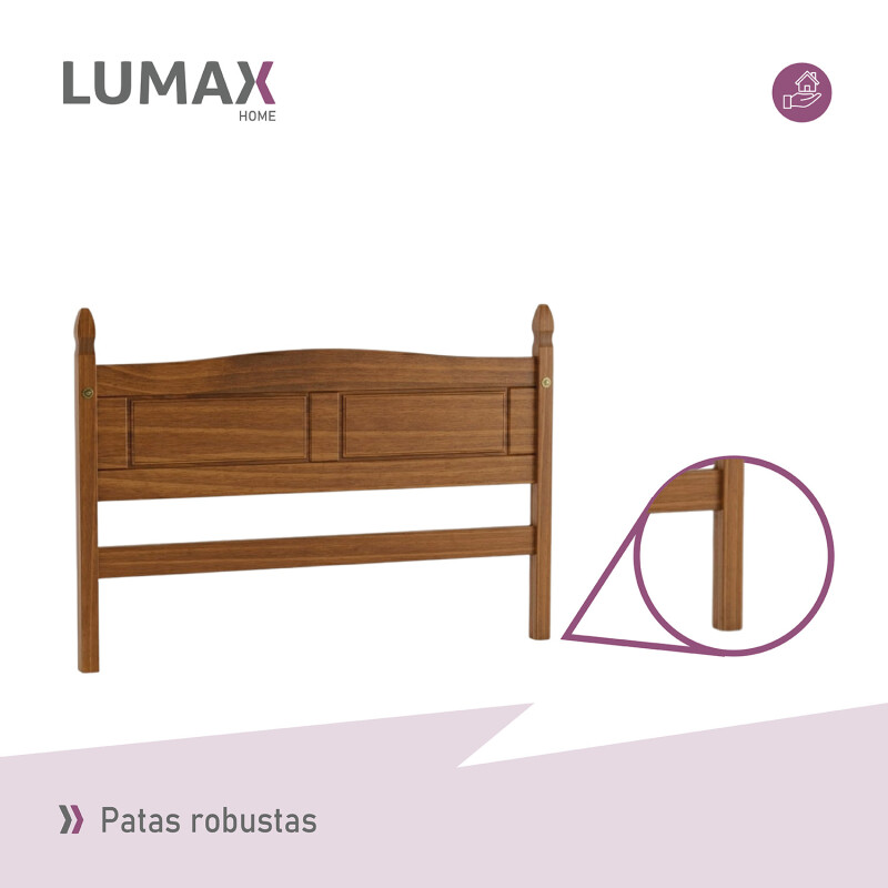 Respaldo Cama Lumax 2 plazas madera maciza Respaldo Cama Lumax 2 plazas madera maciza