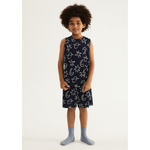 PIJAMA MASC AZUL ESCURO
