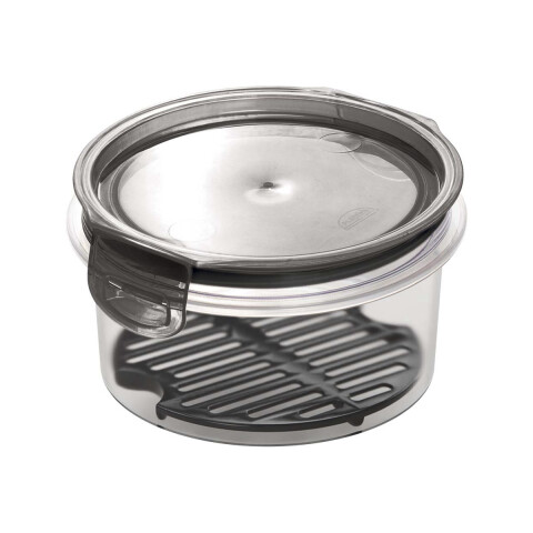 Recipiente Redondo con Dos Broches y Rejilla 550ml NEGRO