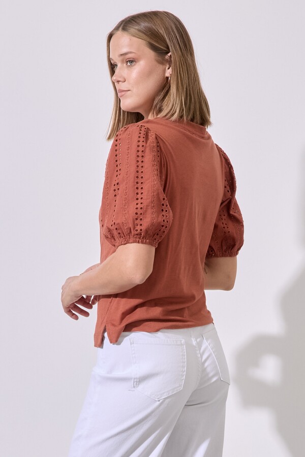 Blusa Broderie TERRACOTA