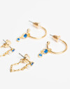 Aros Sets Cubic zirconia Set De Aros Con Cubic Zirconia - Dorado