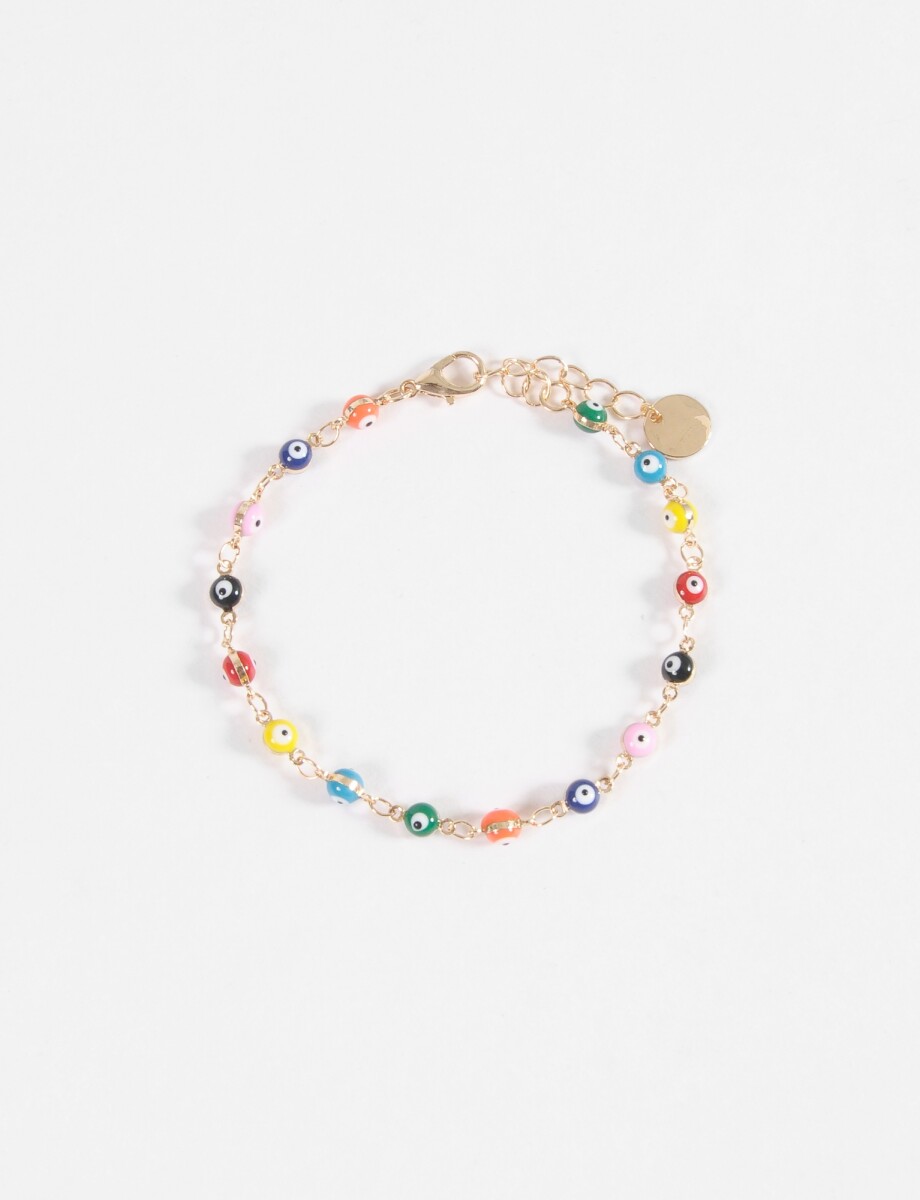 Pulsera ojitos - dorado 