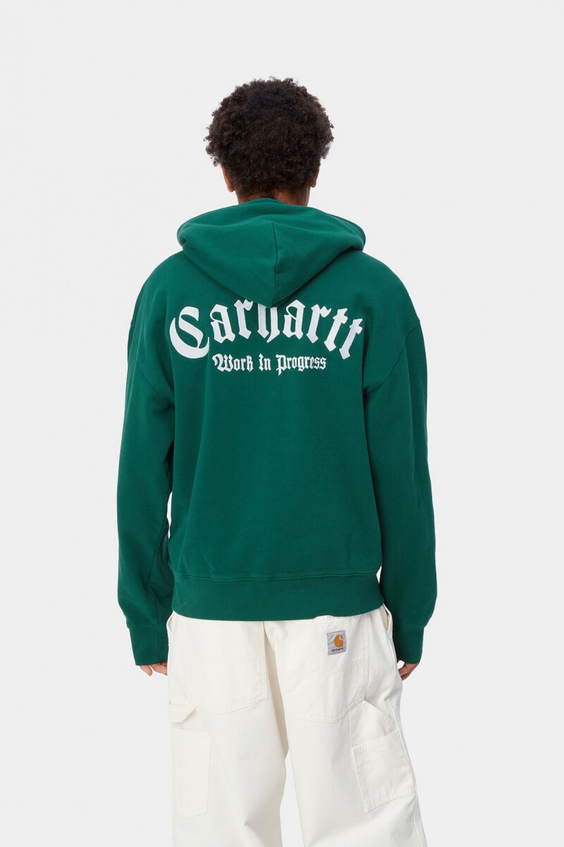 Hooded Onyx Script Sweat Verde