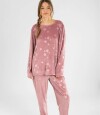 Pijama velour estrellas Bordeaux