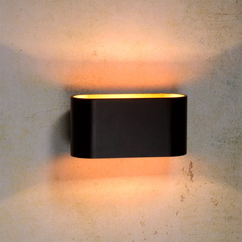 ABOGAG9 Lámpara Bidireccional Golden Oval Negra