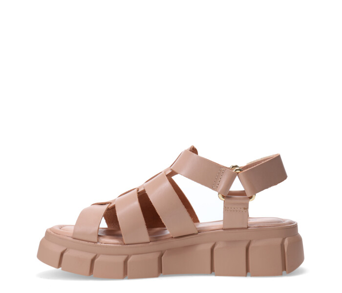 Sandalias de Mujer Bottero de tiras c/velcro Marrón - Marrón Claro