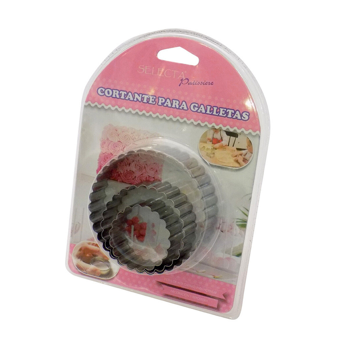 SET 3 PCS CORTANTE P/ GALLETA METAL FORMA CIRCULAR 
