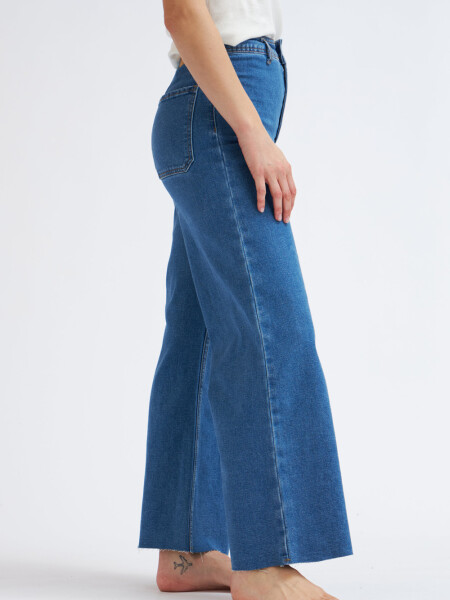 Pantalón Jean Ancho Azul Medio