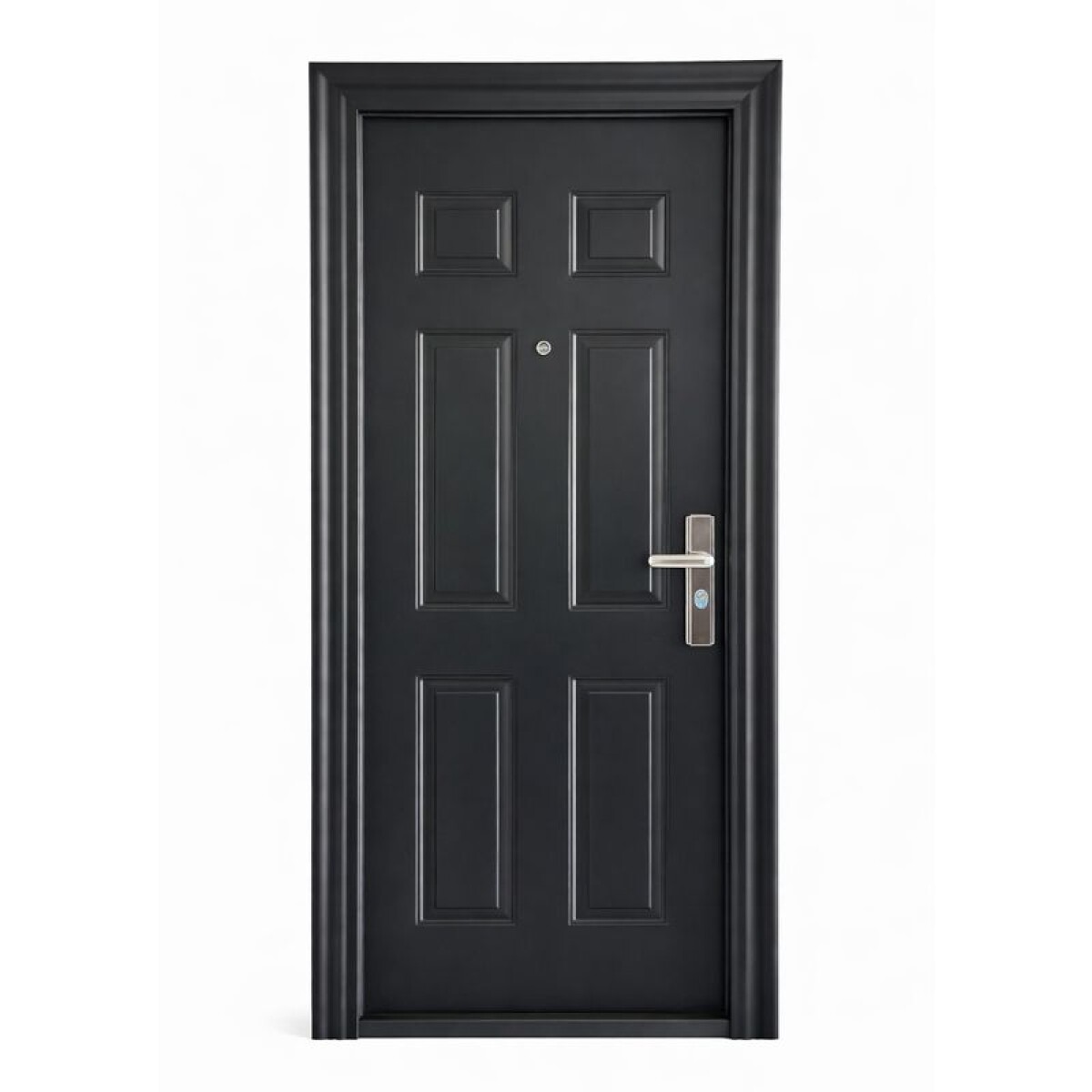 PUERTA SEMI BLINDADA 2.05 X 86 NEGRA 27 KG - IZQUIERDA 