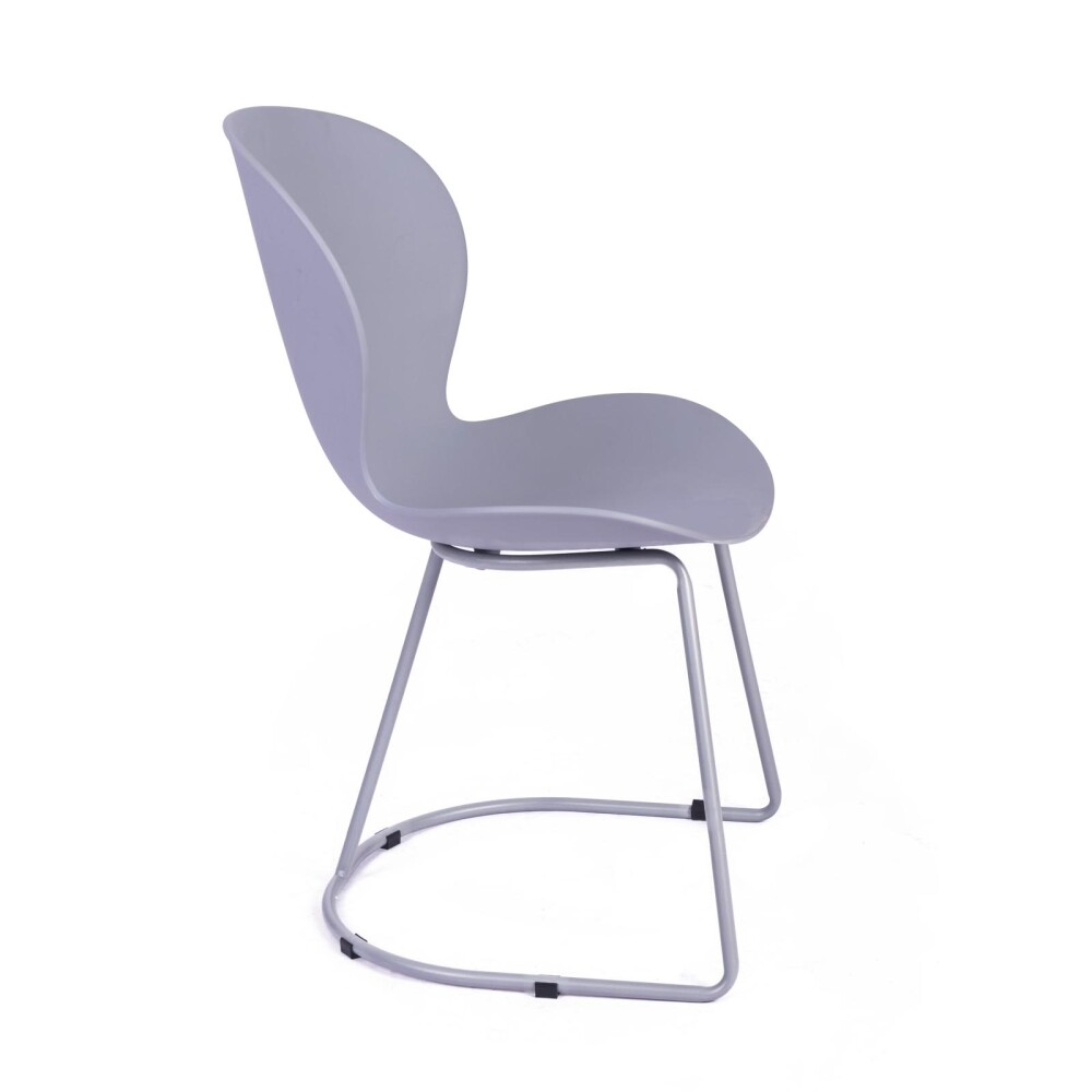 SILLA DE COMEDOR PP-Y-METAL GRIS SOLEI