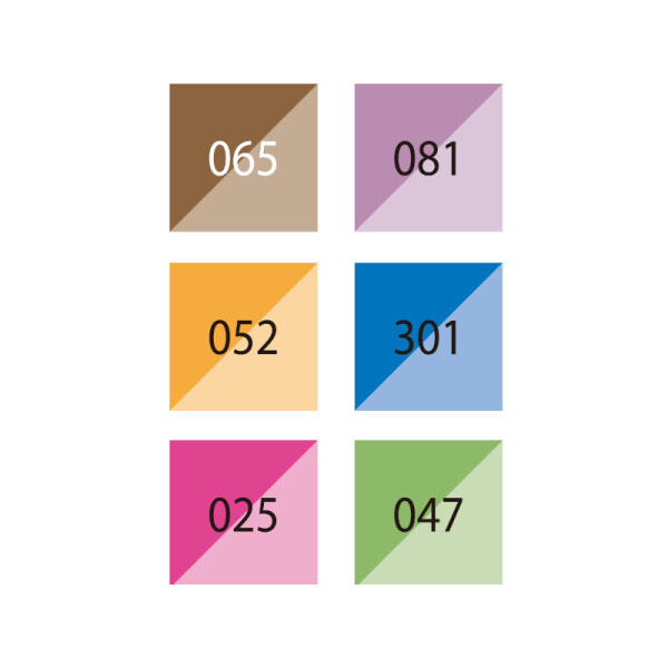 Marcadores Brushable Pastel x 6 - ZIG Pastel N.2