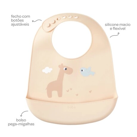 Babero silicona Cloudy beige