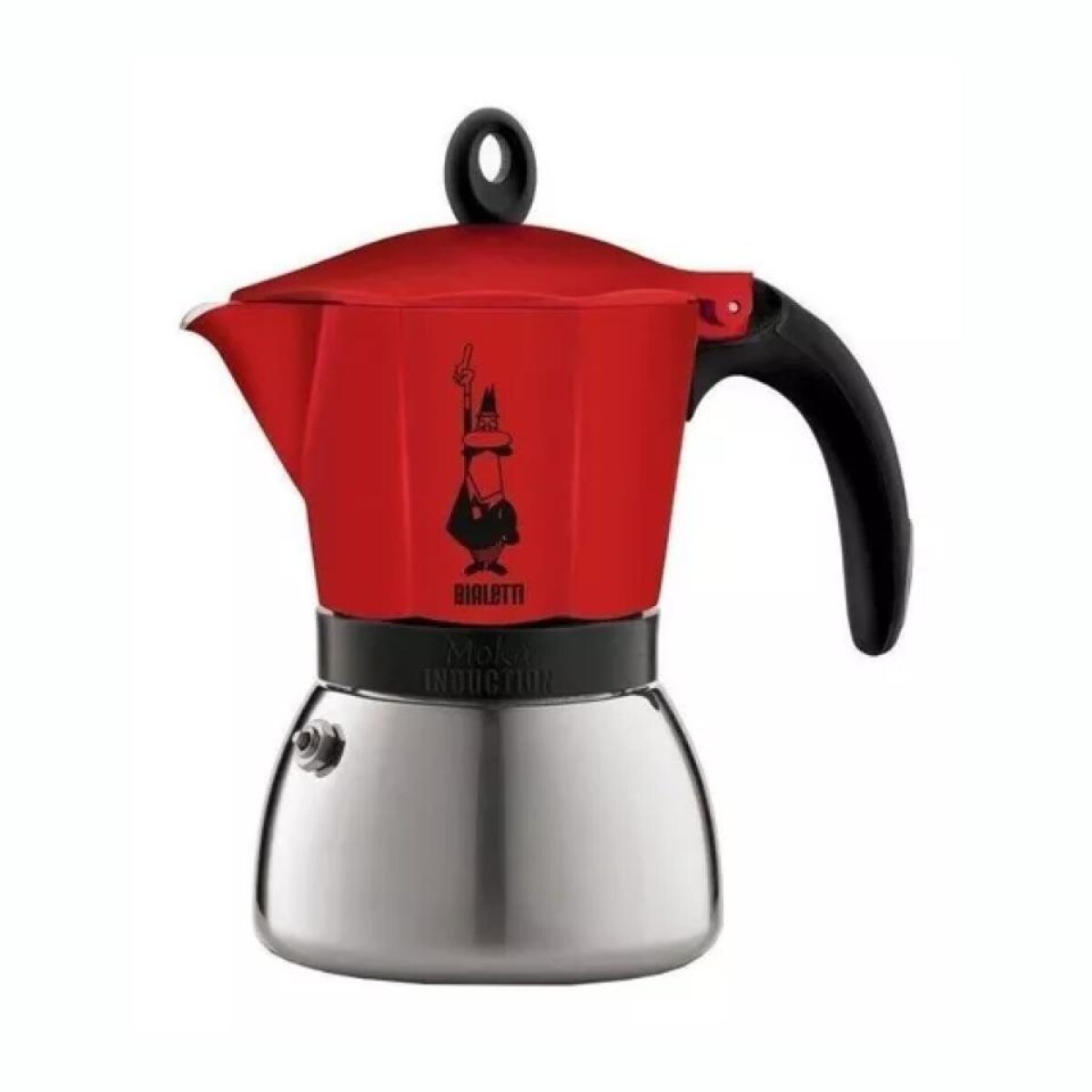 Cafetera Italiana BIALETTI Moka Induction 4 Tazas - Roja 