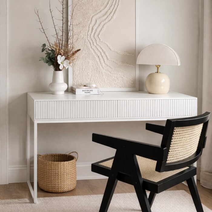 Escritorio Acanalado Blanco Escritorio Acanalado Blanco