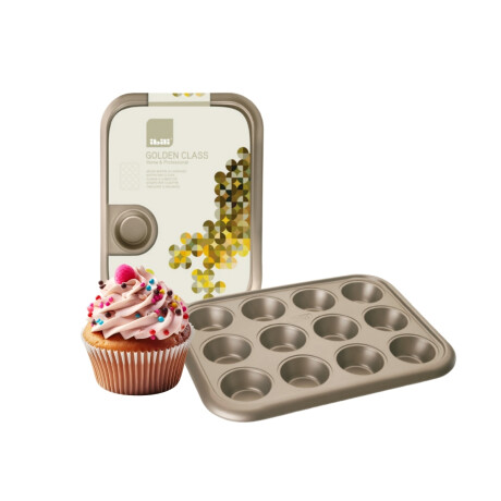 Molde Muffin 12 Cavidades Golden Class Ibili STKA Molde Muffin 12 Cavidades Golden Class Ibili STKA