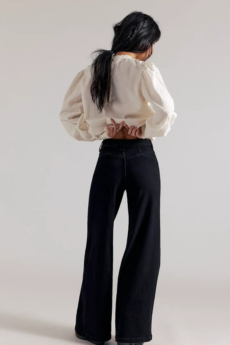 KELLE HIGH RISE PALAZZO Negro